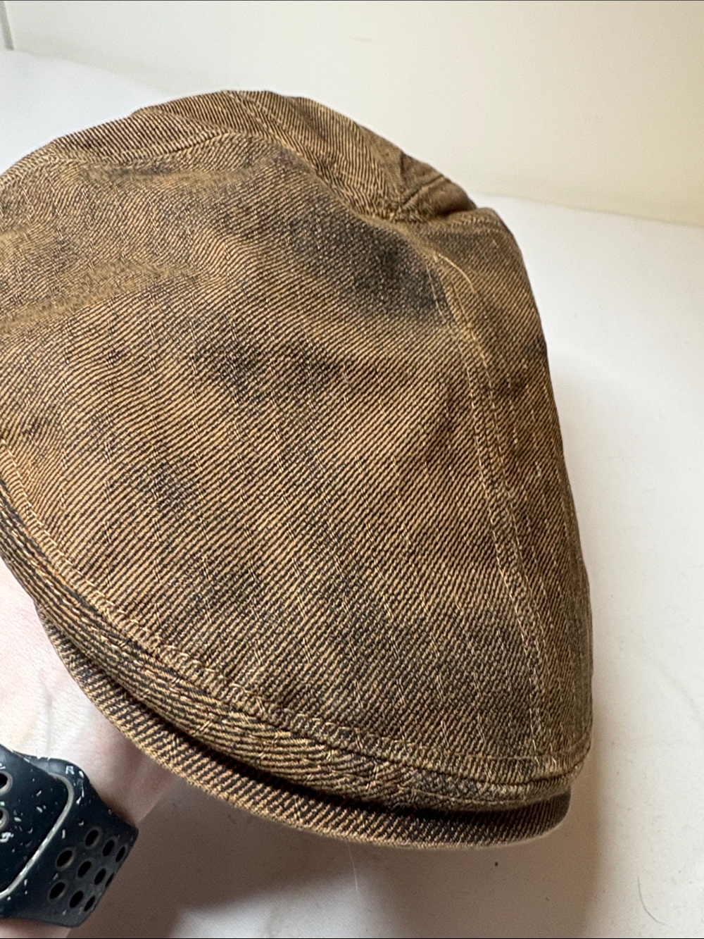 Dorfman Pacific Brown Washed Cotton Brown Flat Cap XL